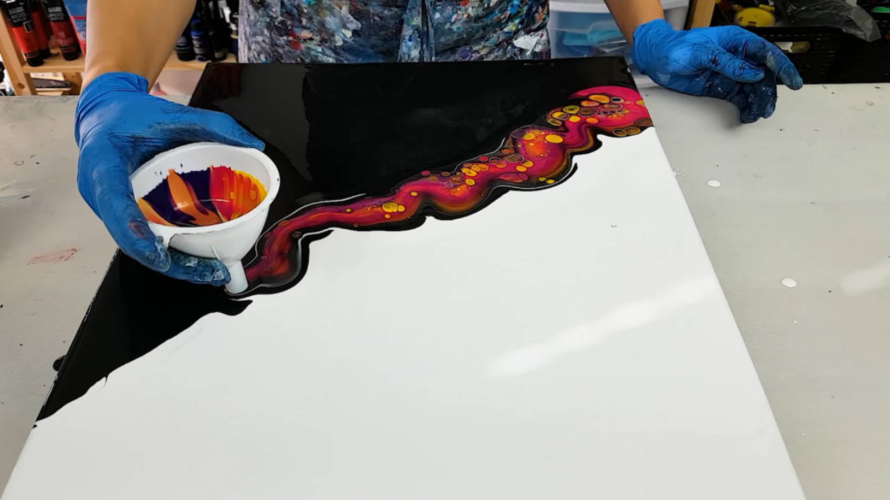 Fluid Painting Beginners Technique! Acrylic Paint and Water ONLY