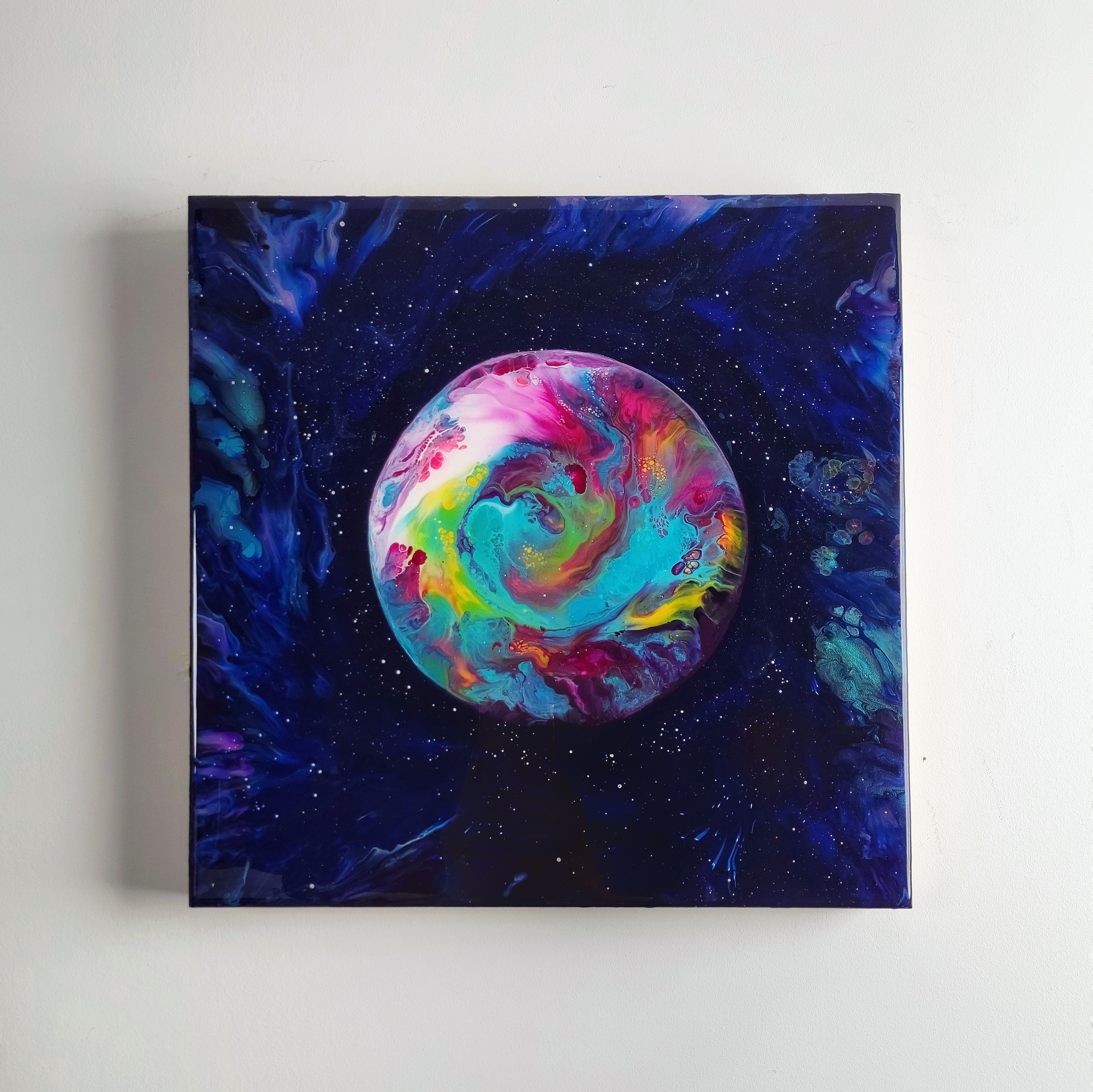 Acrylic Painting for sale  Cosmic Dance - Olga Soby – Olga Soby Shop