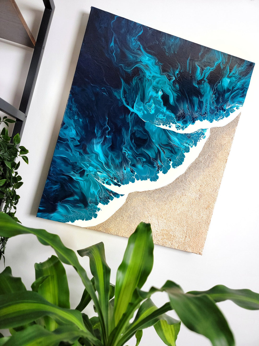 Textured Ocean Shore Symphony - 20"x24" - SOLD