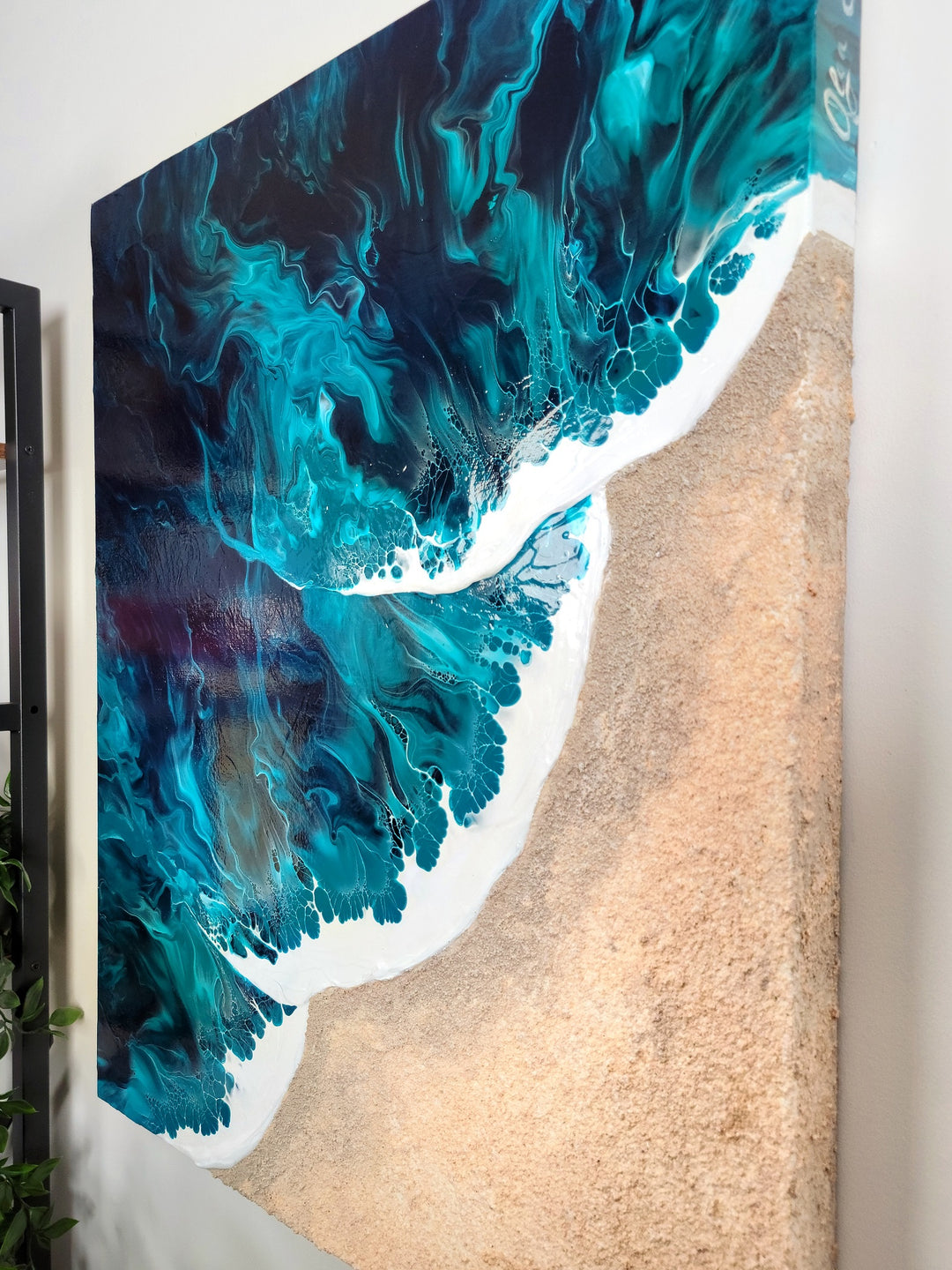 Textured Ocean Shore Symphony - 20"x24" - SOLD