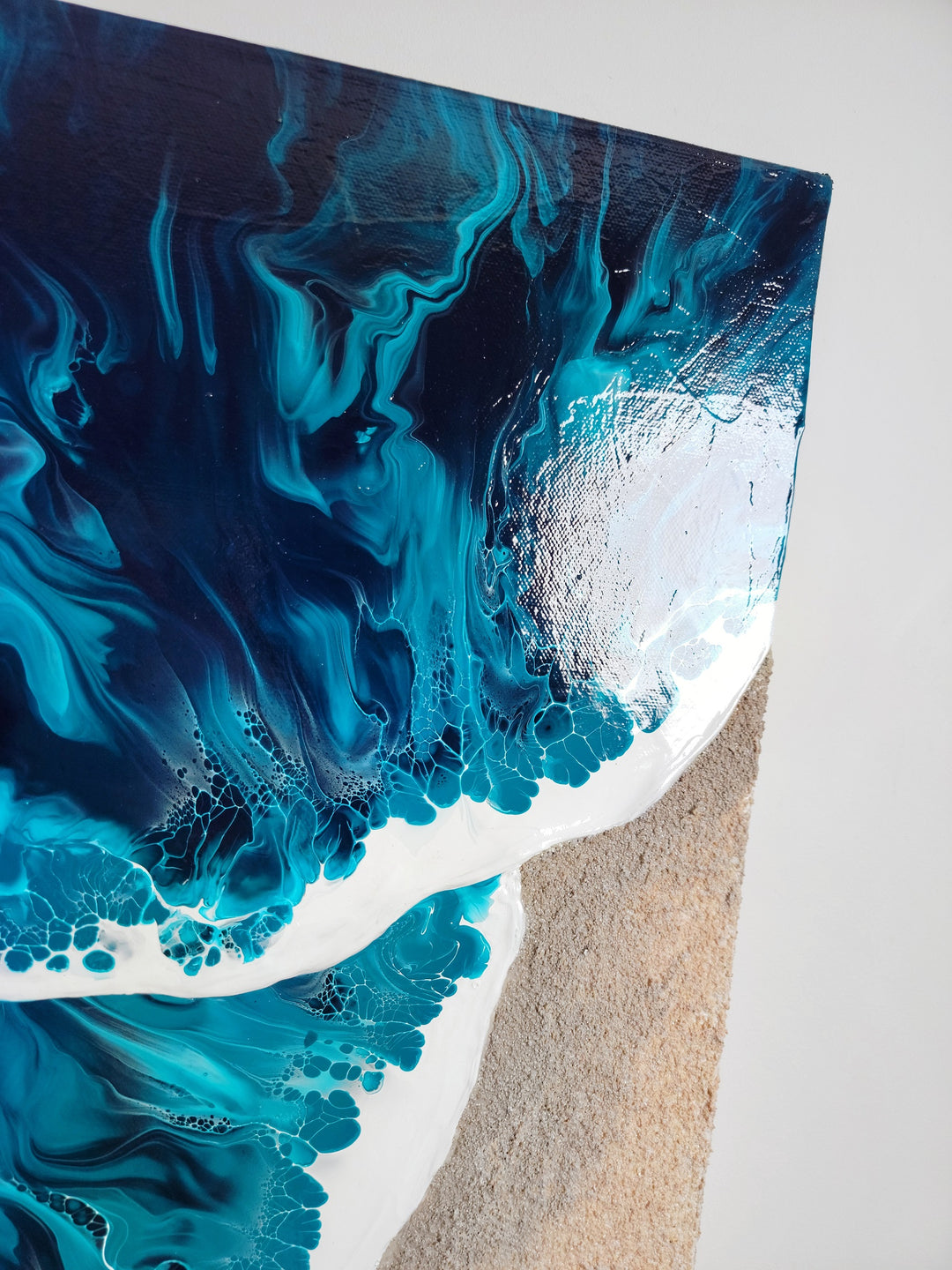 Textured Ocean Shore Symphony - 20"x24" - SOLD