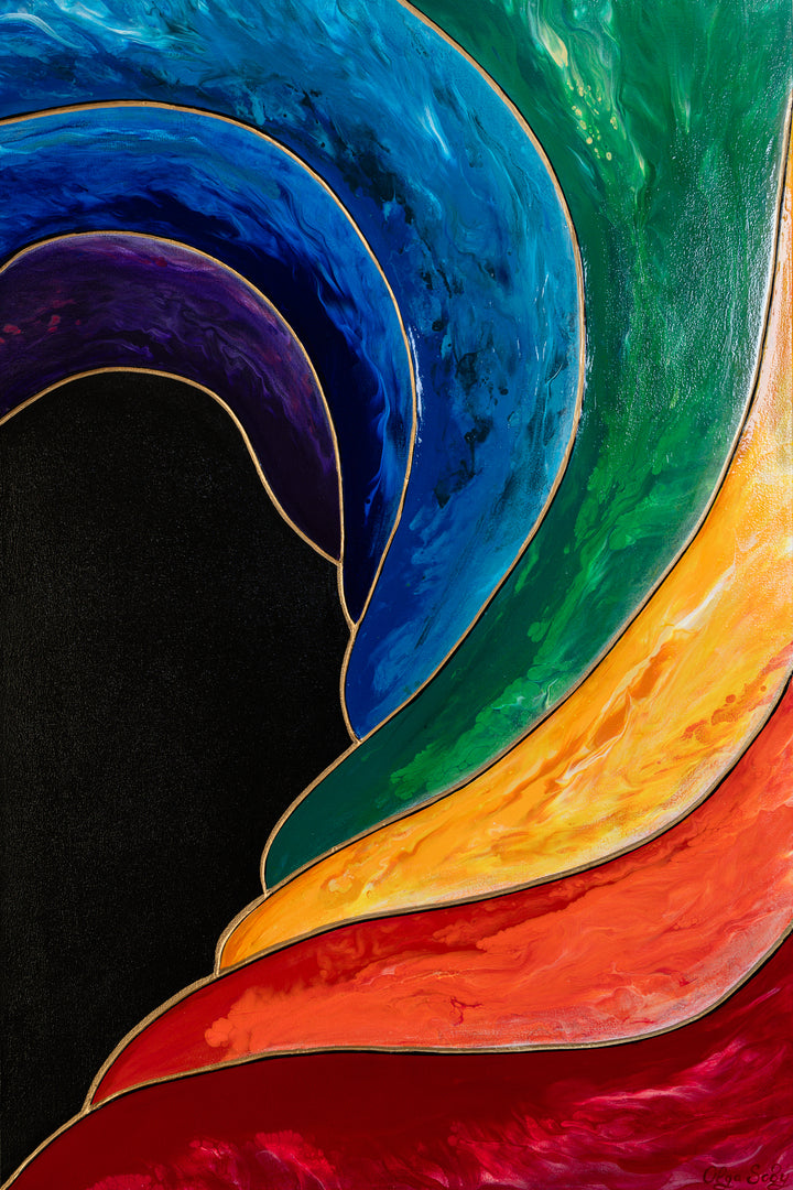 Rainbow Rhapsody: A Melody in Color - 24"x36"