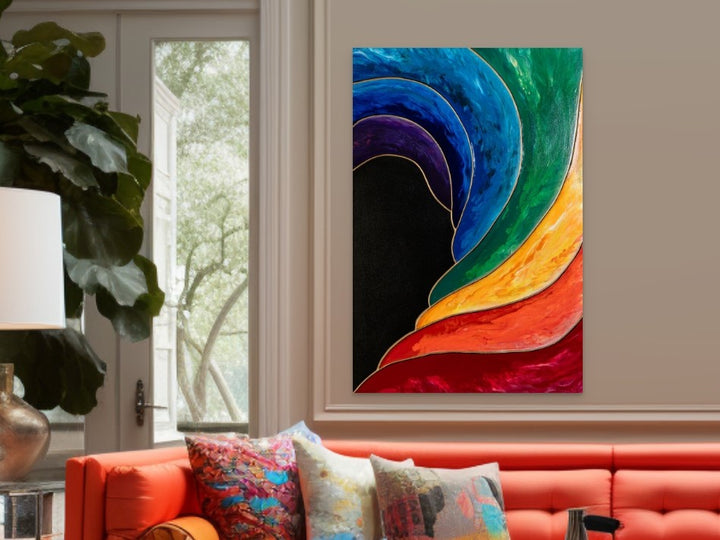 Rainbow Rhapsody: A Melody in Color - 24"x36"