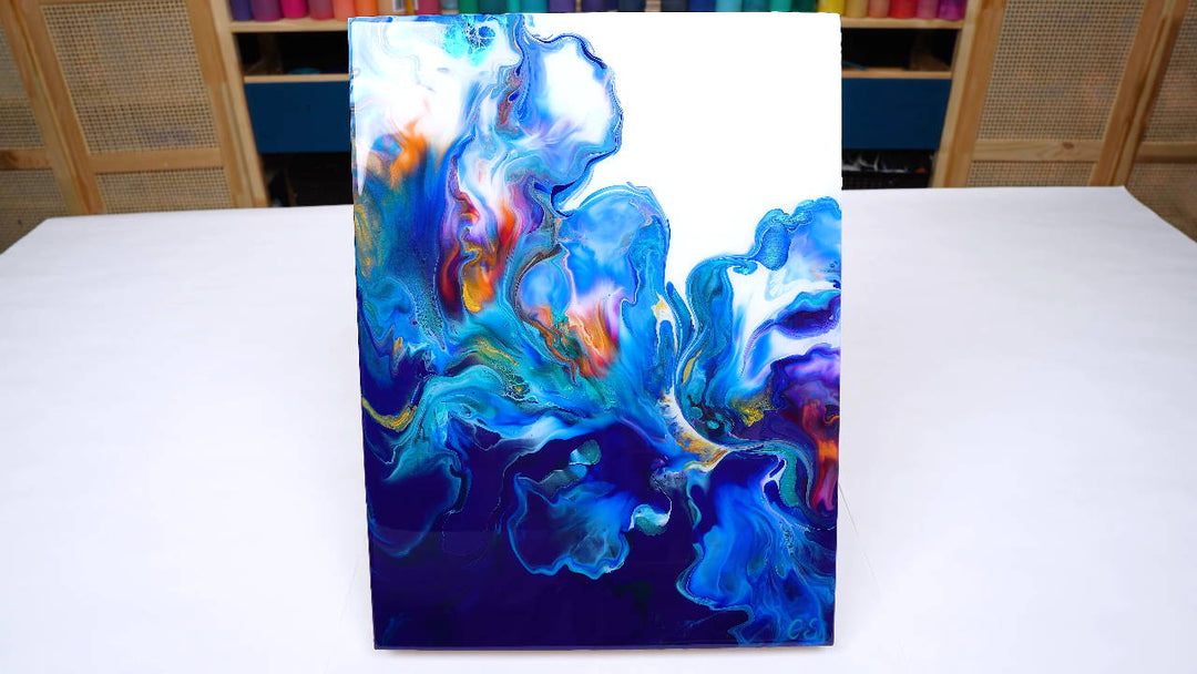 Ocean Art Idea - Paint Pouring Abstract Art 🌊 Joyful Fluid Art Tutorial