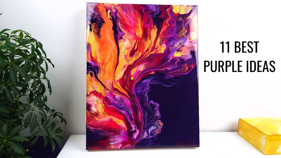 Purple Art Ideas - Paint Pouring Abstract Art 💜 Satisfying Fluid Art Compilation
